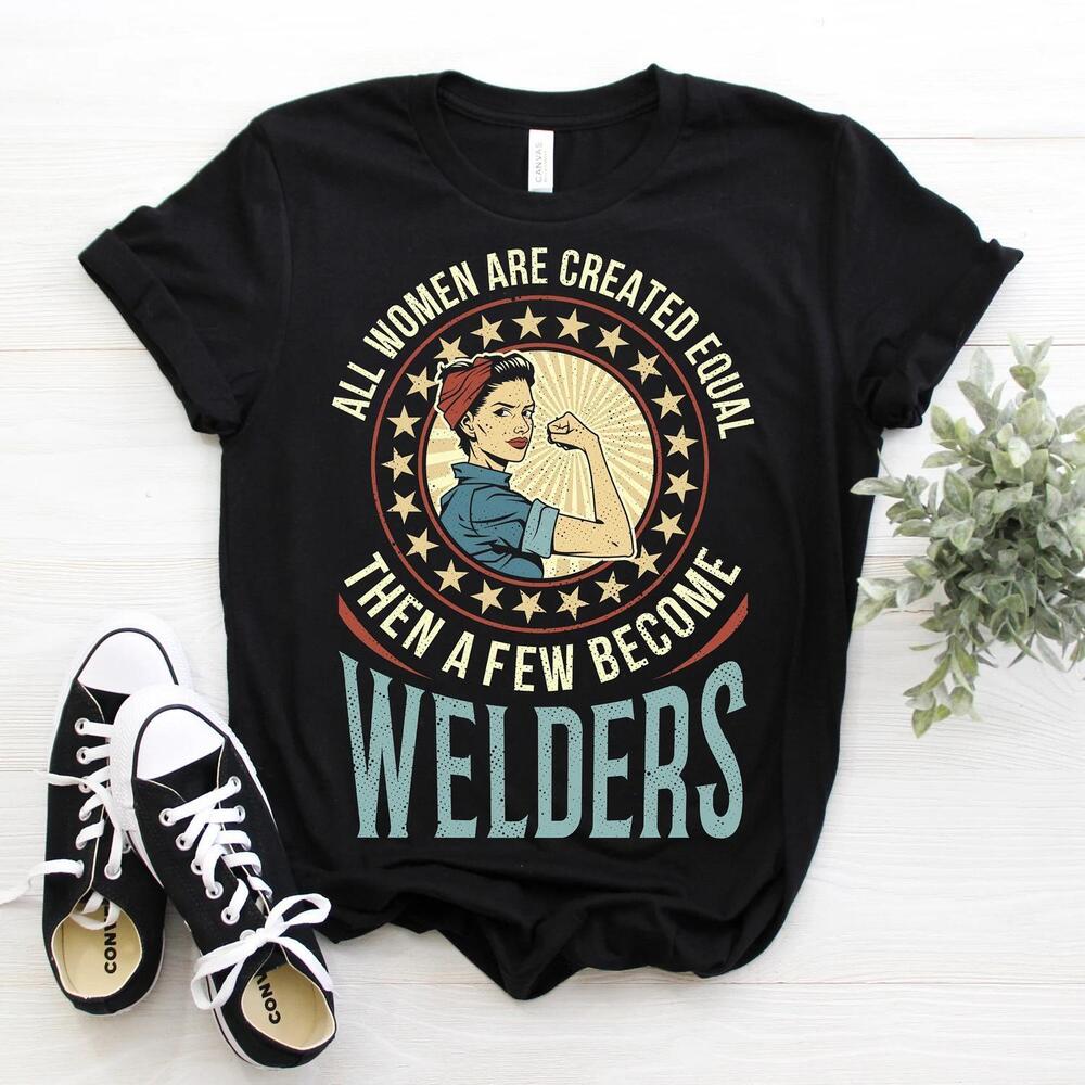 Welder Women Welding Weld Job Retro Funny T-Shirt, Welders Gifts